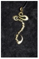 Patinated Brass Pendant